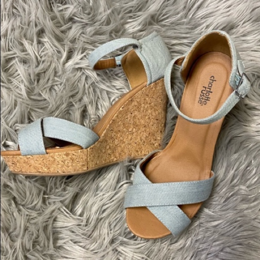 Denim Wedges
